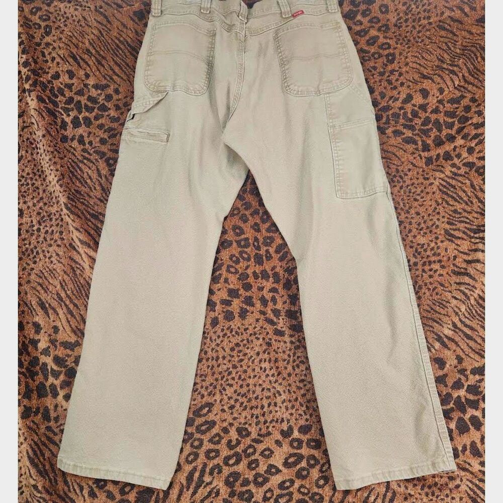 Wrangles Men's Tan Denim Carpenter Pants Size 36/32  Western Retro Y2K